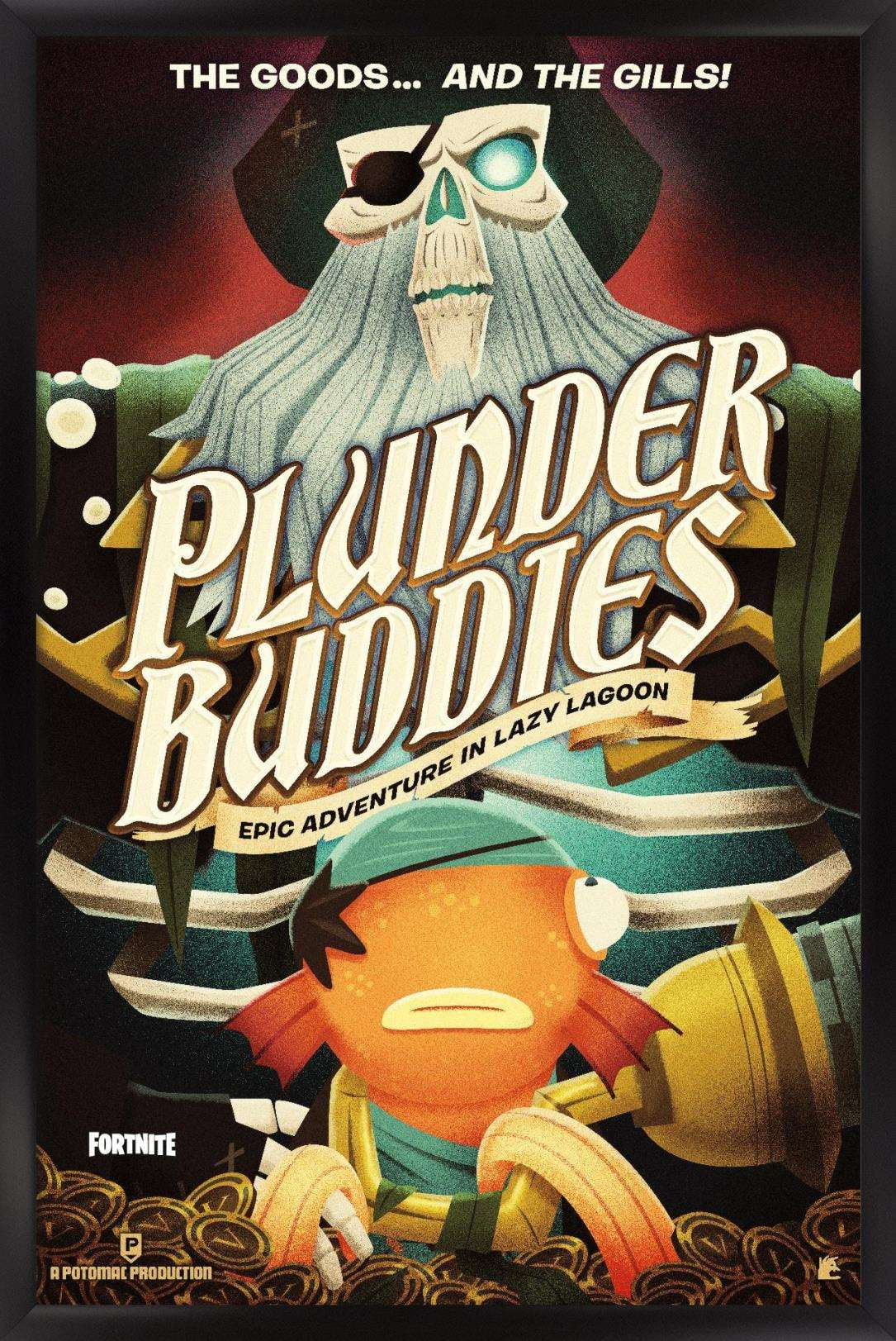 Fortnite - Mark Borgions Plunder Buddies Wall Poster, 22.375" x 34", Framed
