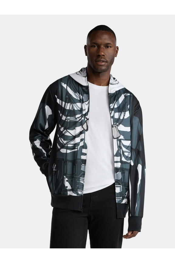 , Men's & Big Men's Halloween Cosplay Hoodie, Skull Trooper, Sizes S-3XL