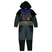 FORTNITE Mens Fleece Raven Outfit Costume Union Suit Sleeper Pajamas Medium