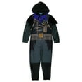 thumbnail image 1 of Fortnite Mens Fleece Raven Outfit Costume Union Suit Sleeper Pajamas Small, 1 of 1