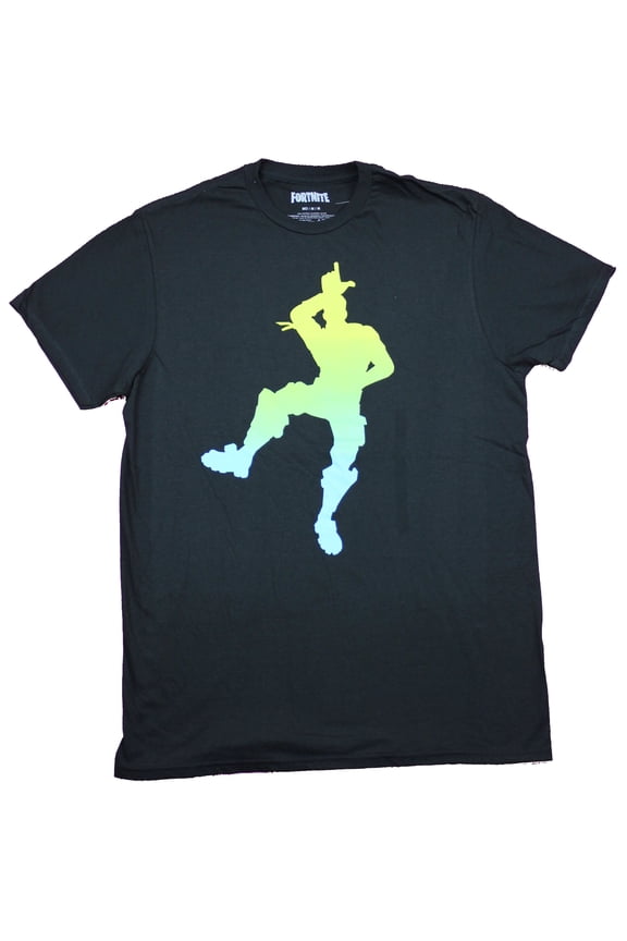 Fortnite Mens T-Shirt - Loser Dance Neon Fade Silhouette (Large)