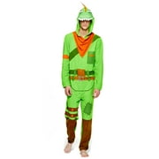 Fortnite Mens Union Suit Dino Rex Pajama Sleeper Fun Onesie, Size: X-Large