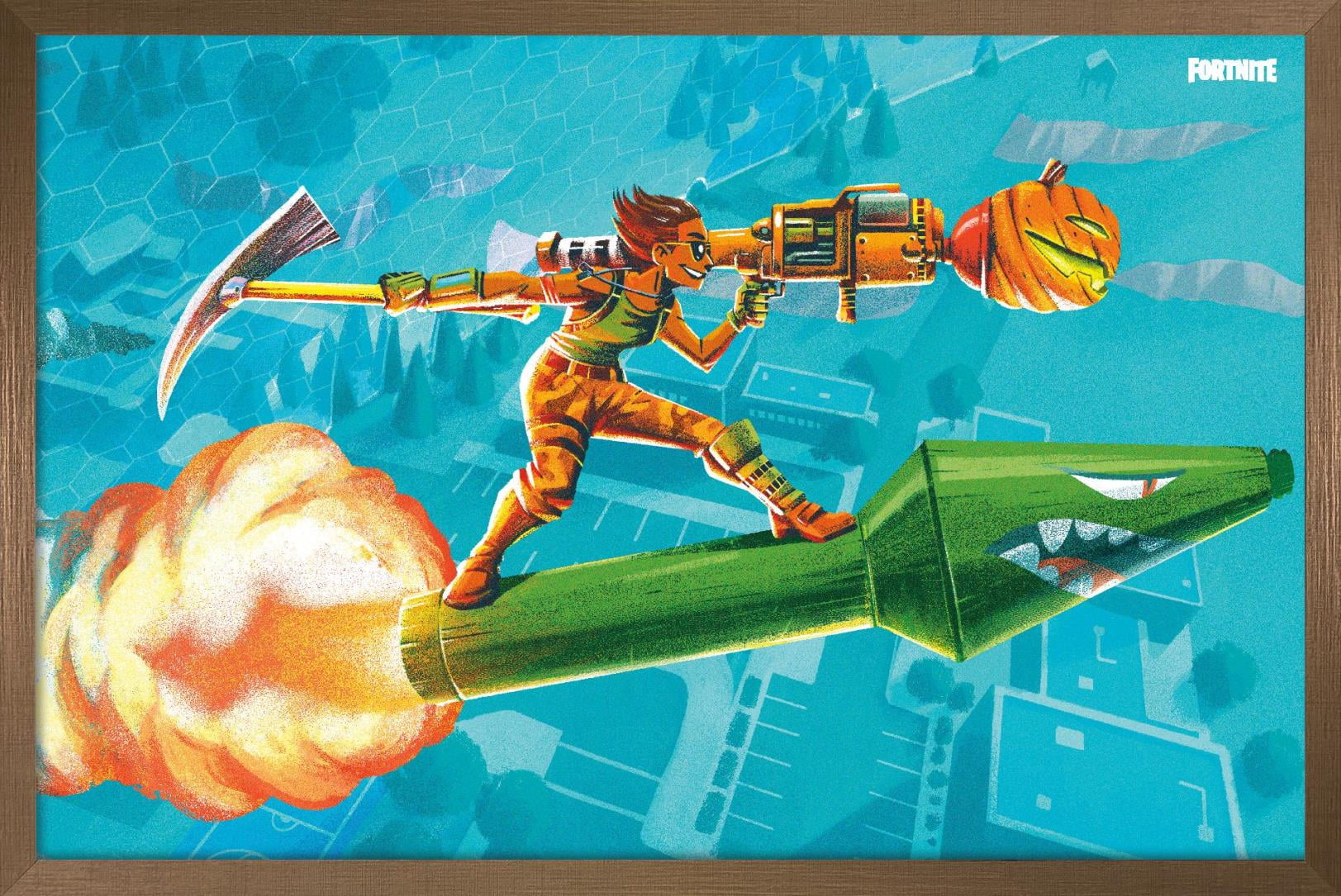 Fortnite - Multi- Rocket Wall Poster, 14.725" x 22.375", Framed