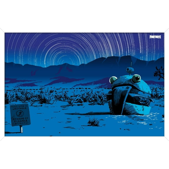 Fortnite - Night Wall Poster, 22.375" x 34", Framed