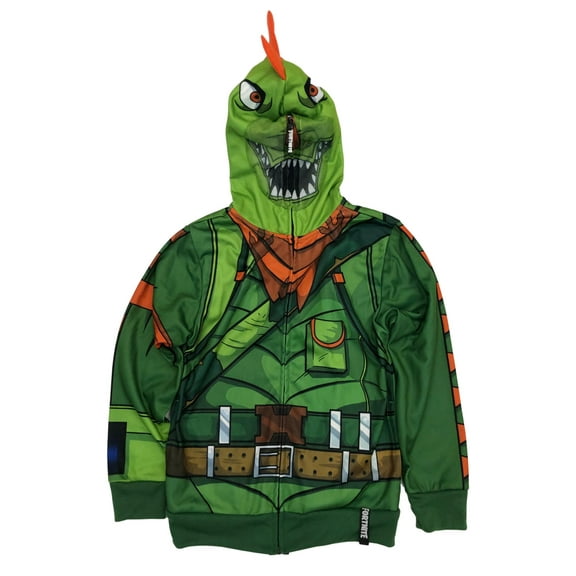 Fortnite REX Costume Zip-Up Jacket for Boys with Licensed Design for Ages 8-18, Sizes 8-18
