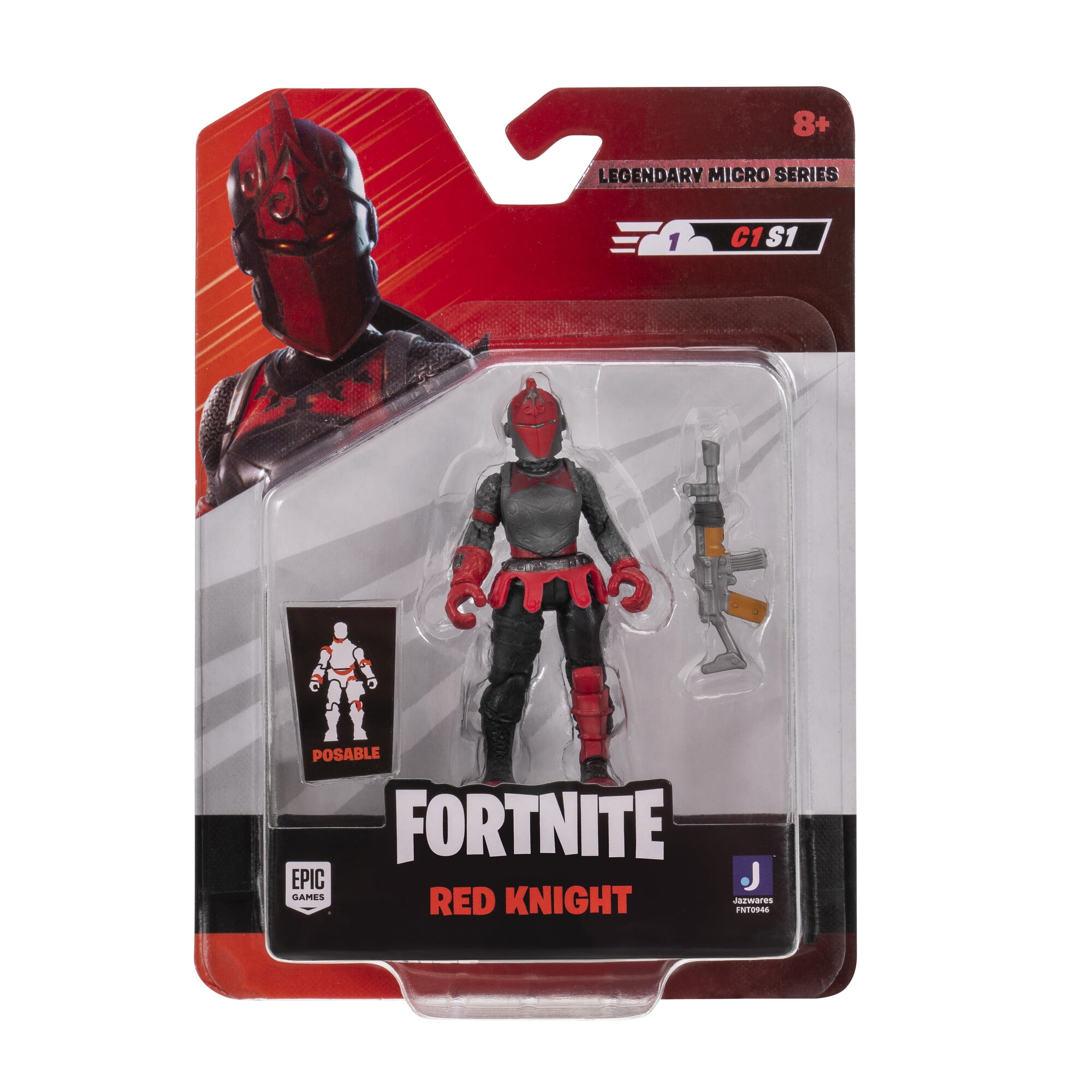 Fortnite Red Knight - Micro Legendary Series - 2.5 inch Figure with Burst Assault Rifle