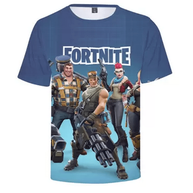 Fortnite Tshirt - 3D Print Design - Quick Dry - Crew Neck T-Shirt ...