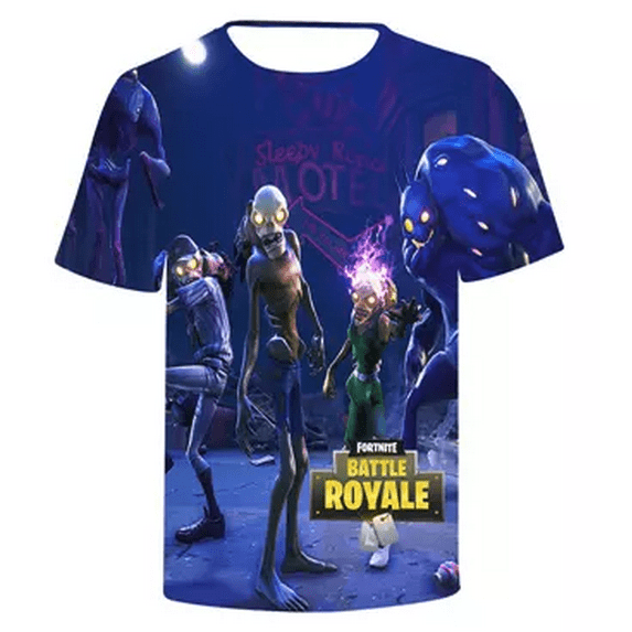 Fortnite Tshirt - 3D Print Design - Quick Dry - Crew Neck T-Shirt