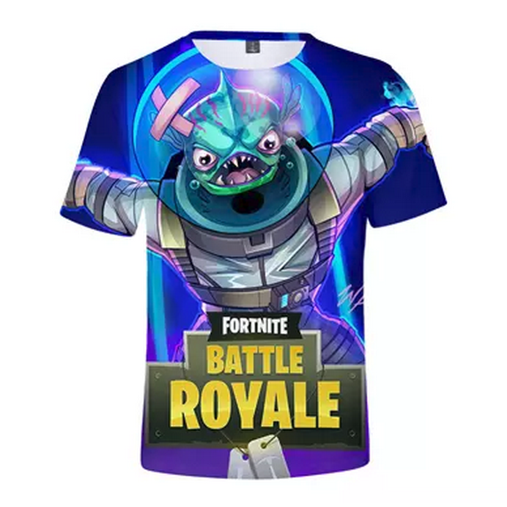 Fortnite Tshirt - 3D Print Design - Quick Dry - Crew Neck T-Shirt