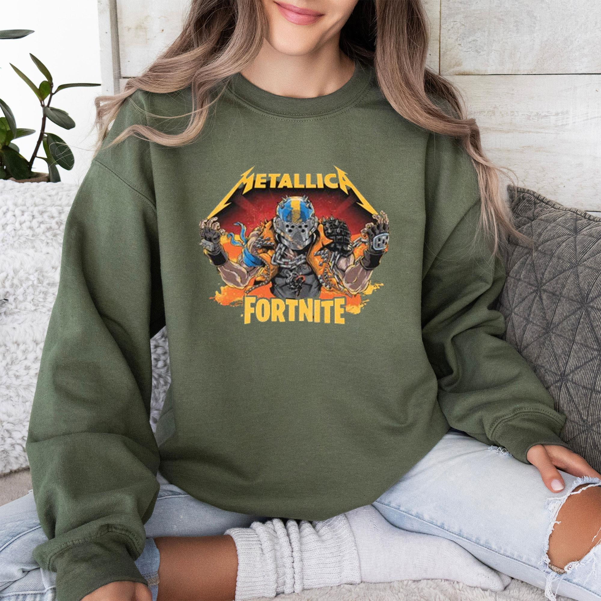 Fortnite x Metallica Fury Sweat Shirt Walmart