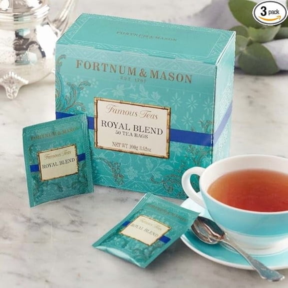 Fortnum and Mason Royal Blend Tea Bundle - 3 Boxes of 50 Tea Bags (Count - 150)