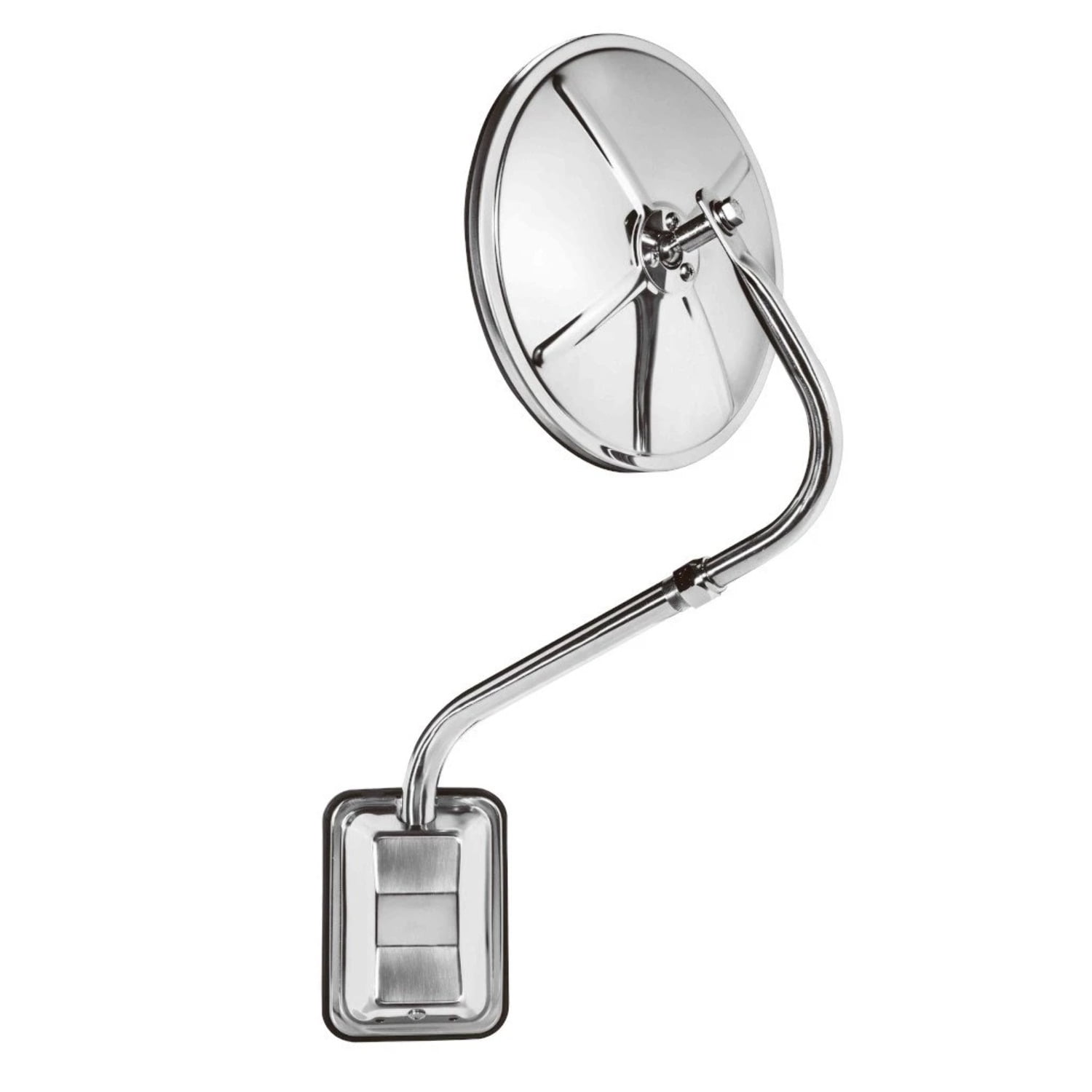 Fortpro 8 1/2 Semi Bubble Convex Mirror with Stainless Steel Pod Mount | F245683