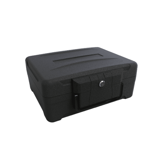 Fortress Fire / Waterproof Small Chest. .23 Cu. Ft. Key Lock. Ergonomic Handle