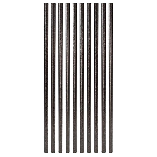 Fortress Iron Railing Balusters 660050 - Plain Round Steel, Gloss Black ...