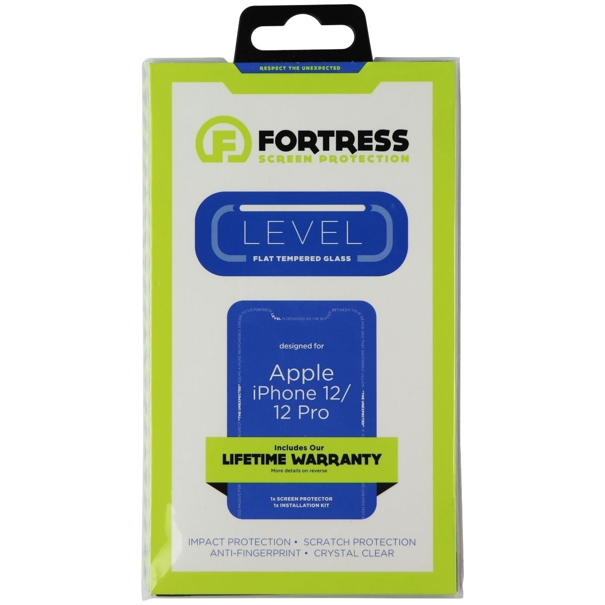 Fortress LEVEL Flat Tempered Glass for Apple iPhone 12 12 Pro