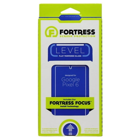 Fortress Level Flat Tempered Glass Screen Protector for Google Pixel 6