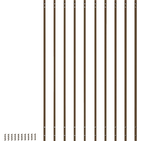 Fortress Railing Products 31 in. x 5/8 in. Antique Bronze Steel Square Face Mount Deck Railing Baluster (10-Pack)