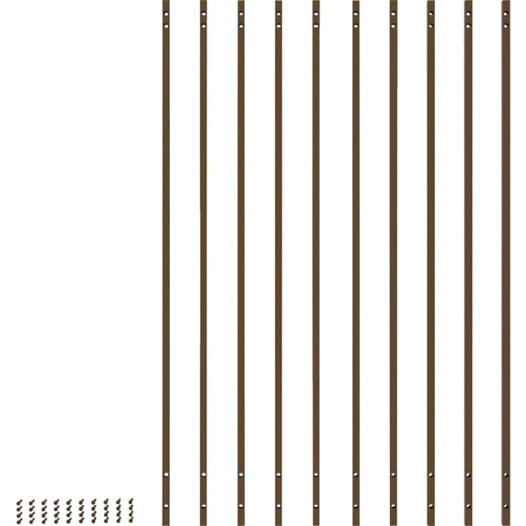 Fortress Railing Products 31 in. x 5/8 in. Antique Bronze Steel Square Face Mount Deck Railing Baluster 10-Pack