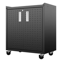 Fortress Textured Metal 31.5" Garage Mobile Cabinet with 2 Adjustable Shelves y