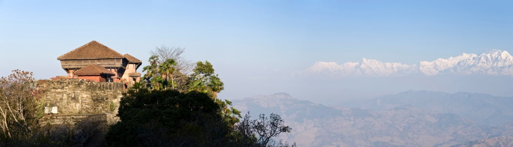 Fortress on a hill Gorkha Durbar Gorkha The Western Hills Nepal Canvas Art - Panoramic Images (36 x 12)