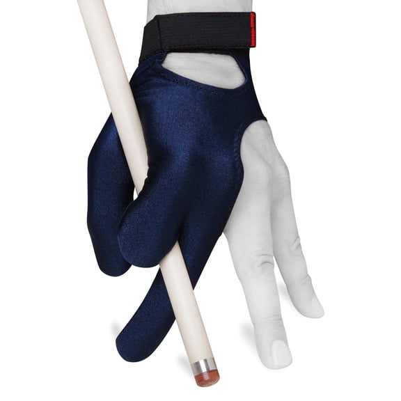 Fortuna Billiard POOL CUE GLOVE - Classic Series - Dark Blue w/Strap - for Left hand (Medium/Large)