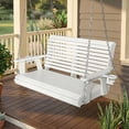 thumbnail image 1 of Fortune Candy HDPE Porch Swing with 18/8 Stainless Steel Bolts, Ergonomic Design, Ultra Weather-Resistant, Heavy Duty 1200 lbs, for Outdoor Patio Garden Yard (Vanilla White), 1 of 8