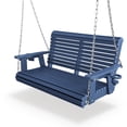 thumbnail image 1 of Fortune Candy HDPE Porch Swing with Stainless Steel Bolts, Heavy Duty 1200 lbs, for Outdoor, Navy Blue, 1 of 6
