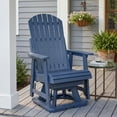 thumbnail image 1 of Mosbrisa HIPS Swivel Patio Glider, Poly Lumber All-Weather Resistant Outdoor Chair, Navy Blue, 1 of 7
