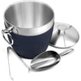 thumbnail image 1 of Fortune Candy 2.8 L Double Wall Stainless Steel Ice Bucket, with Tongs, Scoop and Holder, Navy Blue, 1 of 7