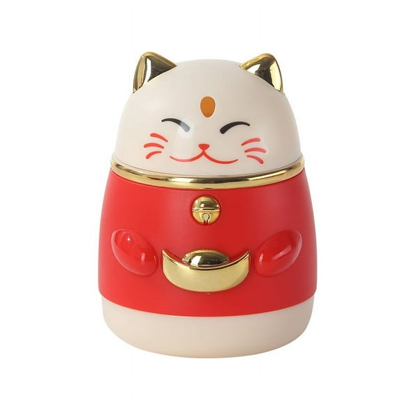 Fortune Cat Press Type Toothpick Holder for Home Kitchen Restaurant Auto Eject Toothpick Holder Cartoon Toothpick Holder
