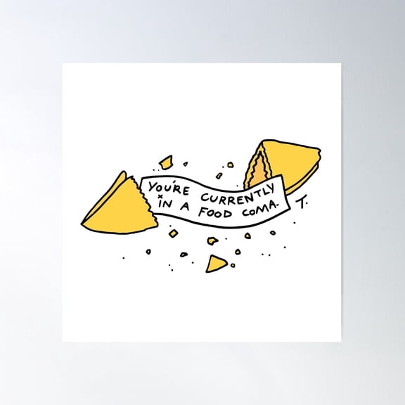 Fortune Cookie Poster Wall Art, Modern Wall Decor For Living Room Bedroom, 16x16 UNFRAMED