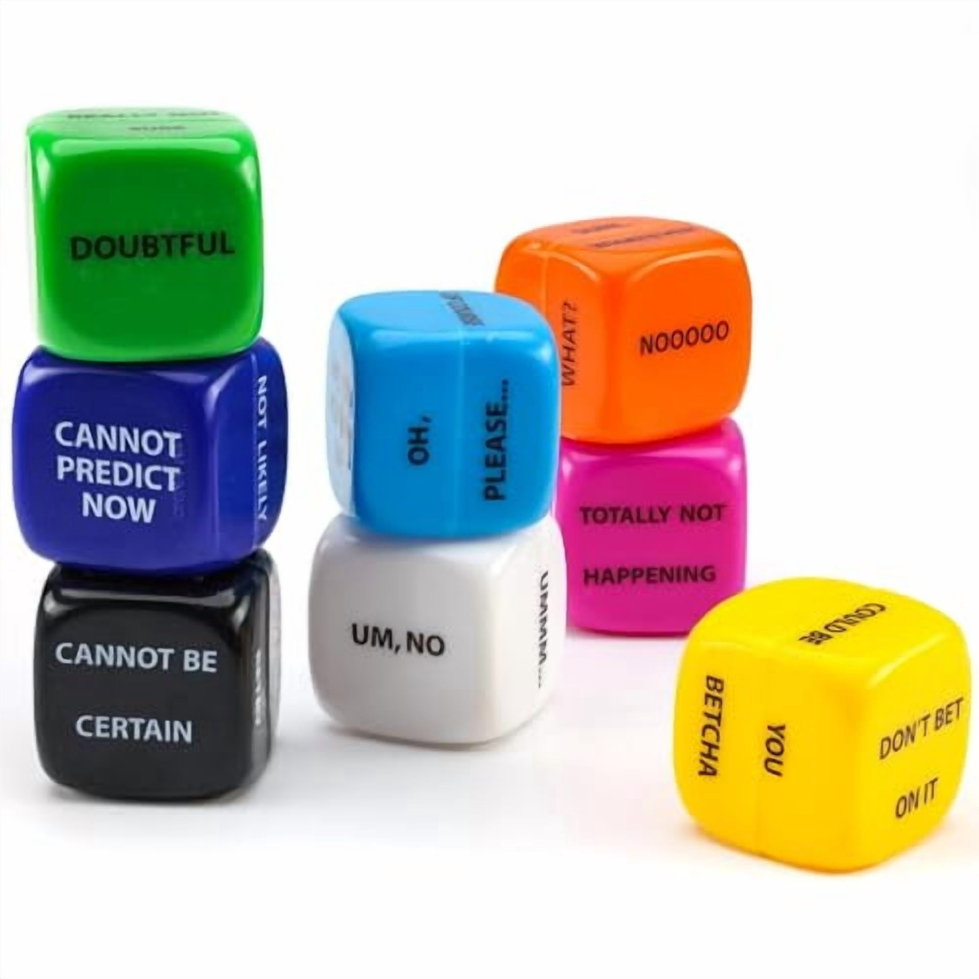 Fortune Dice Toys for Kids - 50 Pcs Bulk Dice Prizes for Kids - Colored Dice Bulk Gifts for Kids - Party Favors Easter Egg Fillers Goodie Bag Supplies Pinata Stuffers - Vending Machine Toy