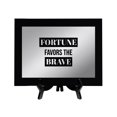 thumbnail image 1 of Fortune Favors The Brave, 12x9 Decorative Wall Plaque | Easel Mount Option | Inspirational Affirmation Wall Art, 1 of 8