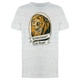 thumbnail image 1 of Fortune Favours The Brave Lion T-Shirt Men -Image by Shutterstock, Male Medium, 1 of 2