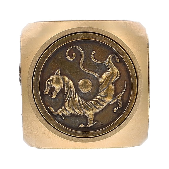 Fortune Gadget Tabletop Adornment Bells Dice Cube Ornament Golden