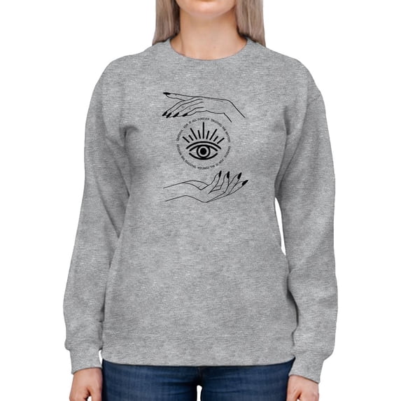 Fortune Teller Design Sweatshirt Women -Image by Shutterstock, Female Medium