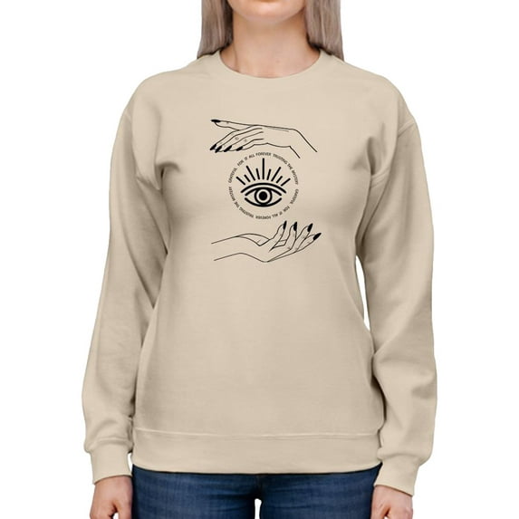 Fortune Teller Design Sweatshirt Women - Women Sweatshirt, Small