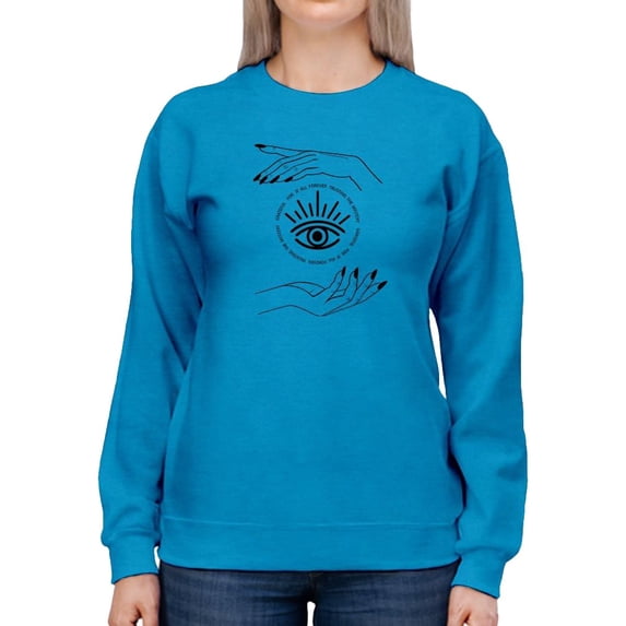 Fortune Teller Design Sweatshirt Women -Image by Shutterstock, Female x-Large