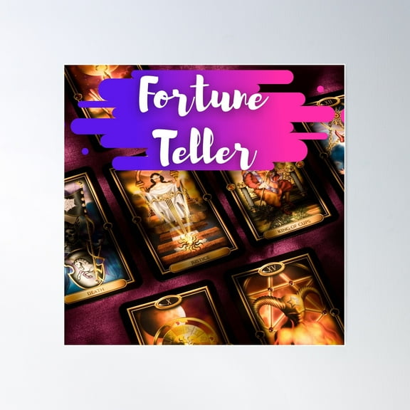 Fortune Teller Poster Wall Art, Modern Wall Decor For Living Room Bedroom, 24x24 UNFRAMED