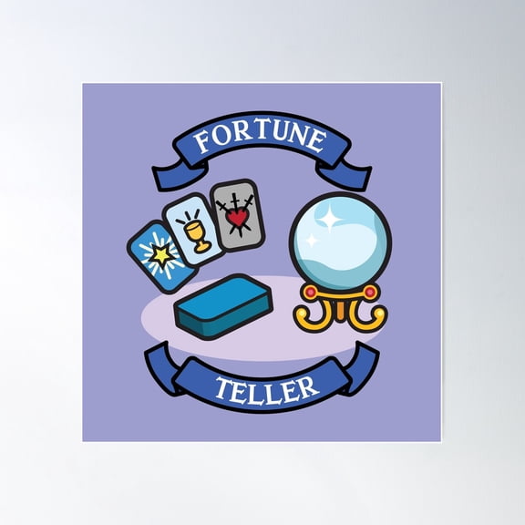 Fortune Teller Poster Wall Art, Modern Wall Decor For Living Room Bedroom, 30x30 UNFRAMED
