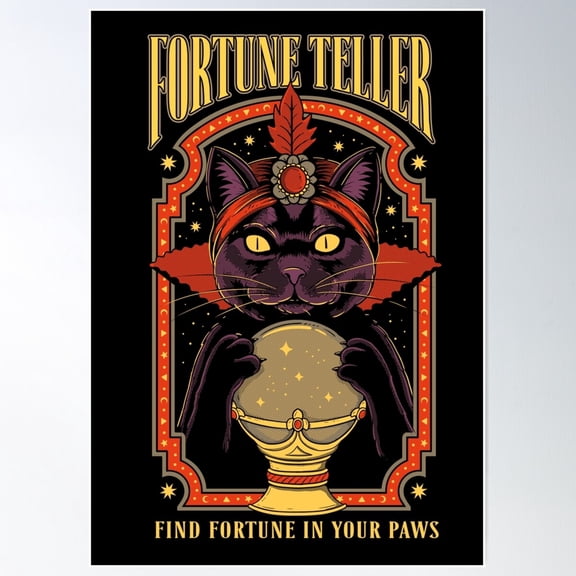 Fortune Teller Poster Wall Art, Modern Wall Decor For Living Room Bedroom, 8x12 UNFRAMED