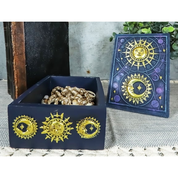 Fortune Telling Celestial Astrology Sun And Moon Tarot Cards Decorative Box