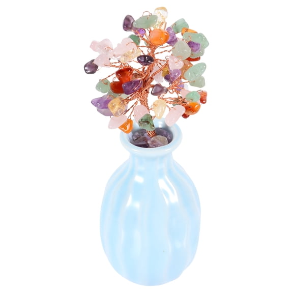 COSMOBETTY Crystal Fortune Tree Ornament Multi Colored Ceramics Crystals Friends present 1Pcs