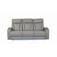 thumbnail image 1 of Fortuner Modern Style Recliner Sofa Made with faux leather and Wood in Gray, 1 of 7
