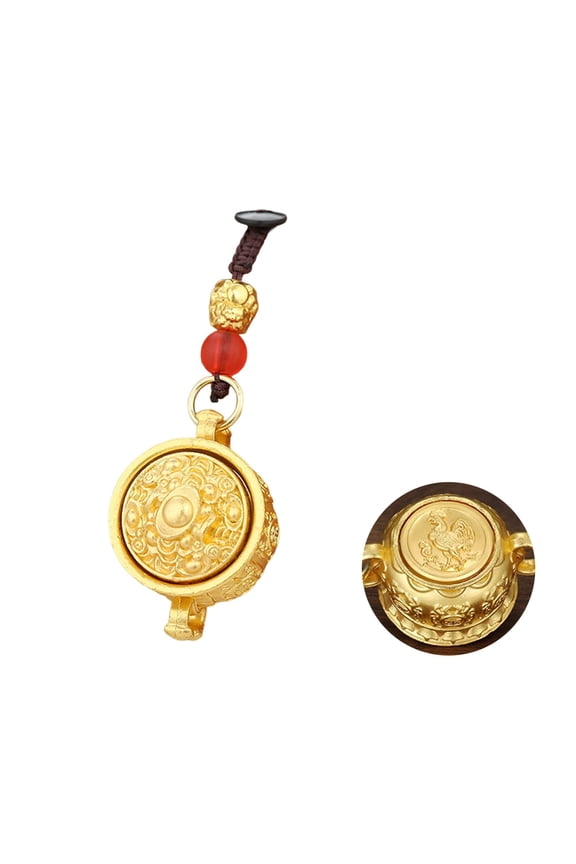 Fortunes Keychain Luck Charm Treasure Basin Designs Keyrings for Prosperity and Wealth in Sturdy Alloy