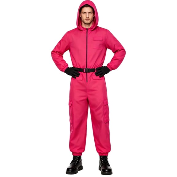Fortwear Unisex Adult One-Piece Costume—Halloween and Cosplay Costume (Red, Black, Pink)