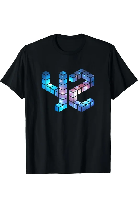 Forty-Two Don’t Panic Galaxy Humor Clever Sci-Fi Quote Inspired Tee Unisex T-Shirt up to size 5XL