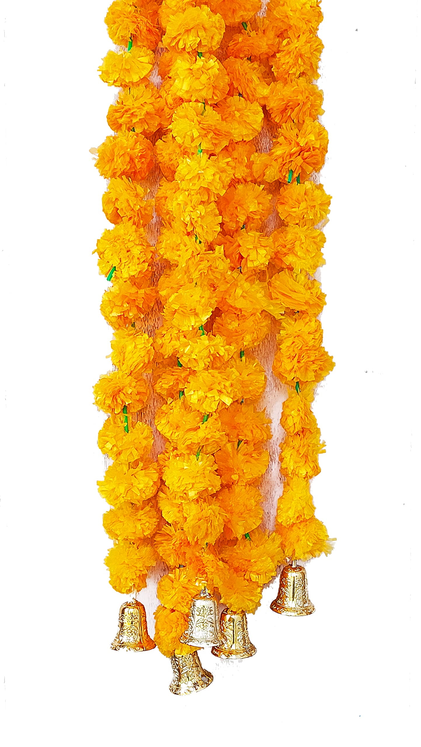 Forty Wings 5 Artificial Real Look Fluffy Marigold Genda Flowers