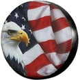 thumbnail image 1 of Foruidea American Flag Eagle Spare Tire Cover Dust-Proof Wheel Tire Cover Fit Trailer, RV, SUV and Many Vehicle, 1 of 10
