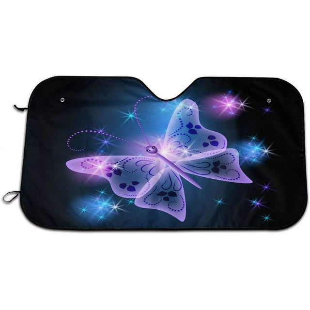 130x70cm Car Windshield Sun Shade Cartoon Sun Visor Front Windscreen Visor UV Block Solar Protection Suction Cup Film Cover